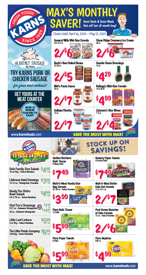 Karns Foods Monthly Ad